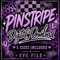 5-Size Pinstripe SVG Template