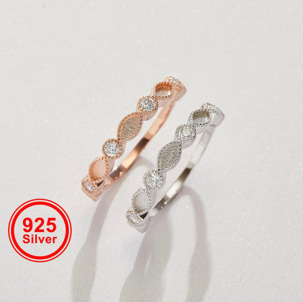 Birthstone Half Band Marquis Keepsake Ring