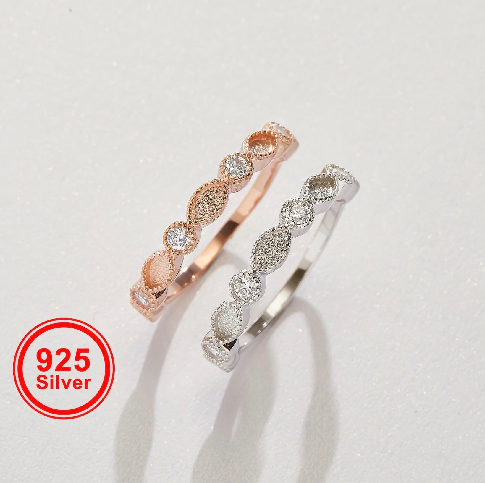 Birthstone Half Band Marquis Keepsake Ring