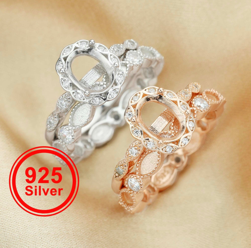 Oval Marquis Birthstone Stacked Keepsake Ring