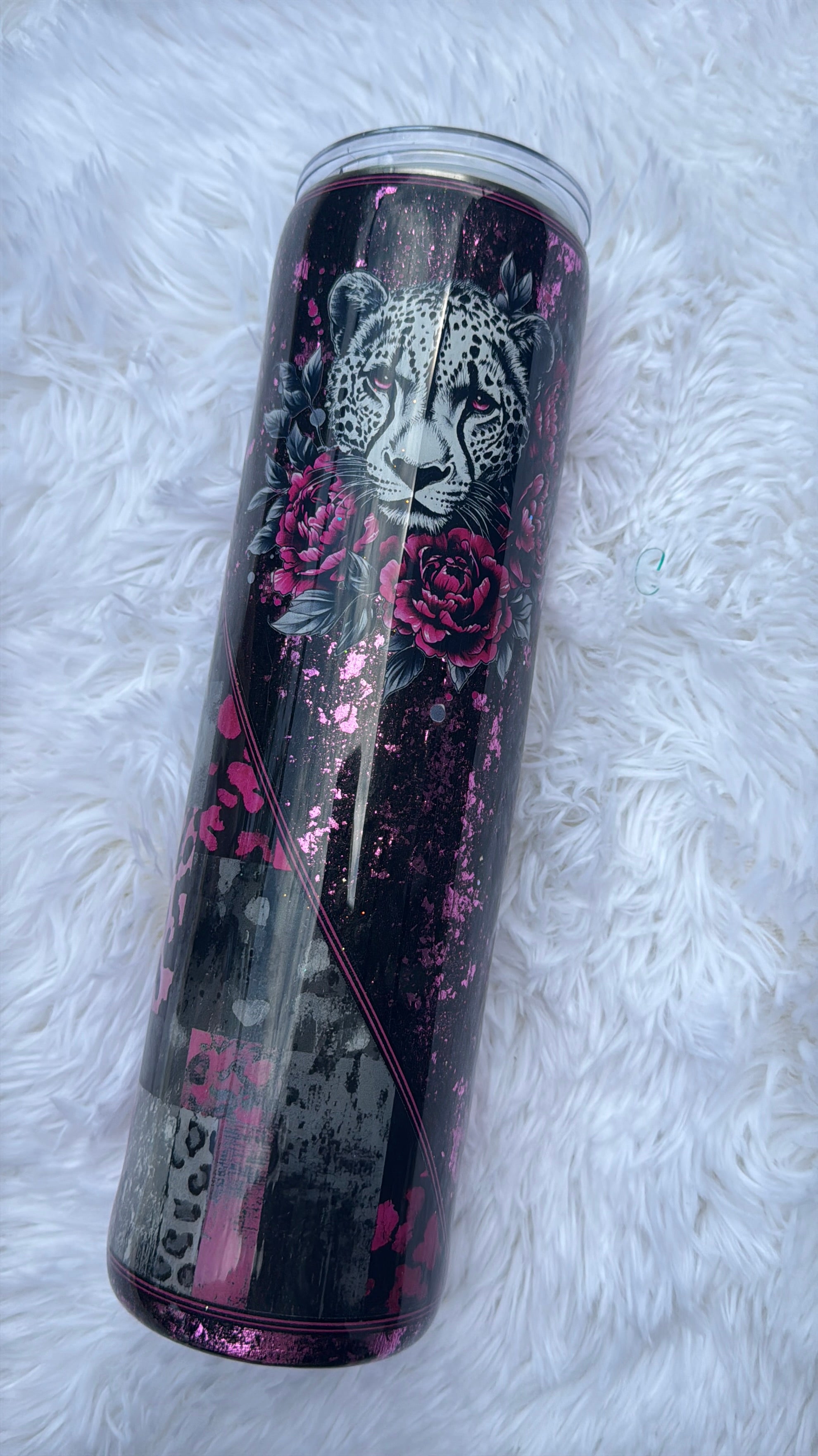 [RTS] 32oz Pink Leopard Epoxy Tumbler
