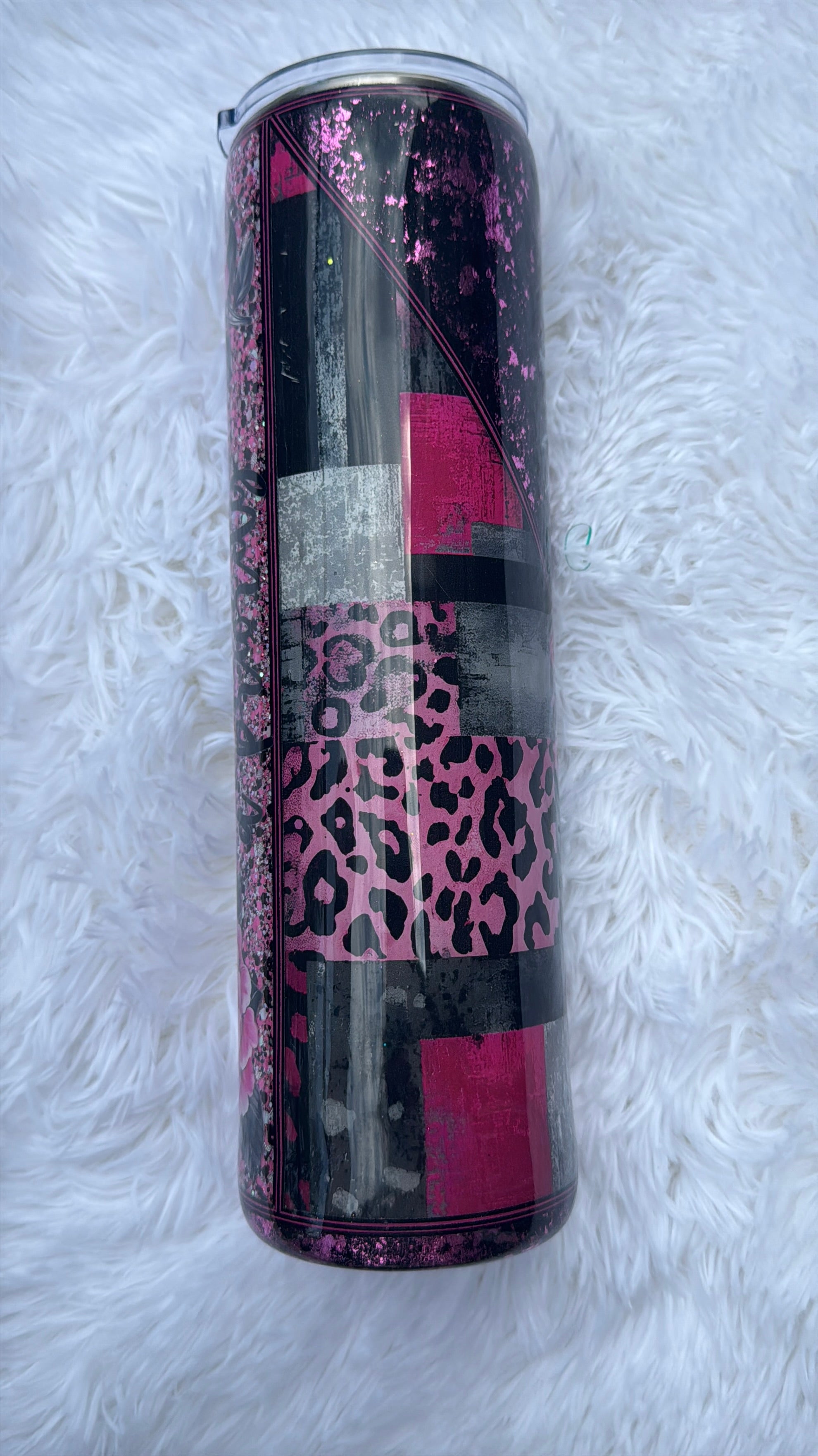 [RTS] 32oz Pink Leopard Epoxy Tumbler