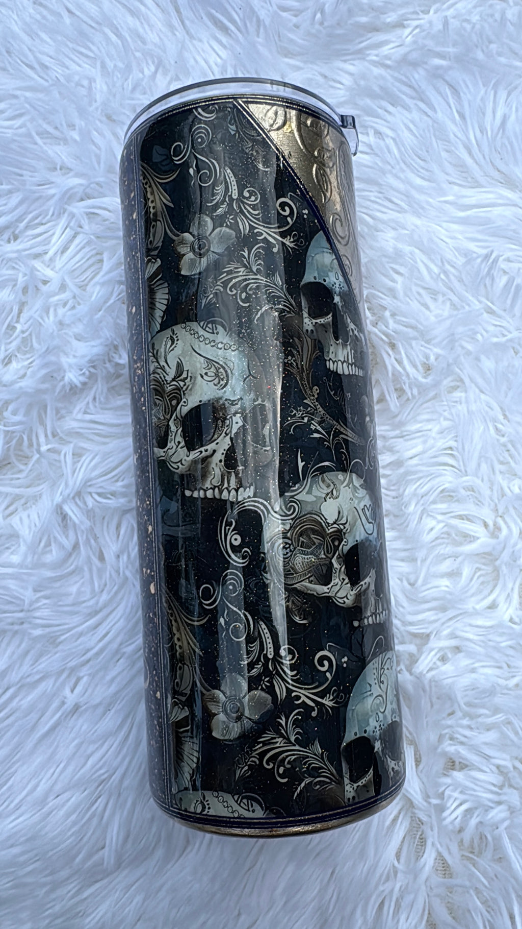 [RTS] 24oz Victorian Skulls Epoxy Tumbler