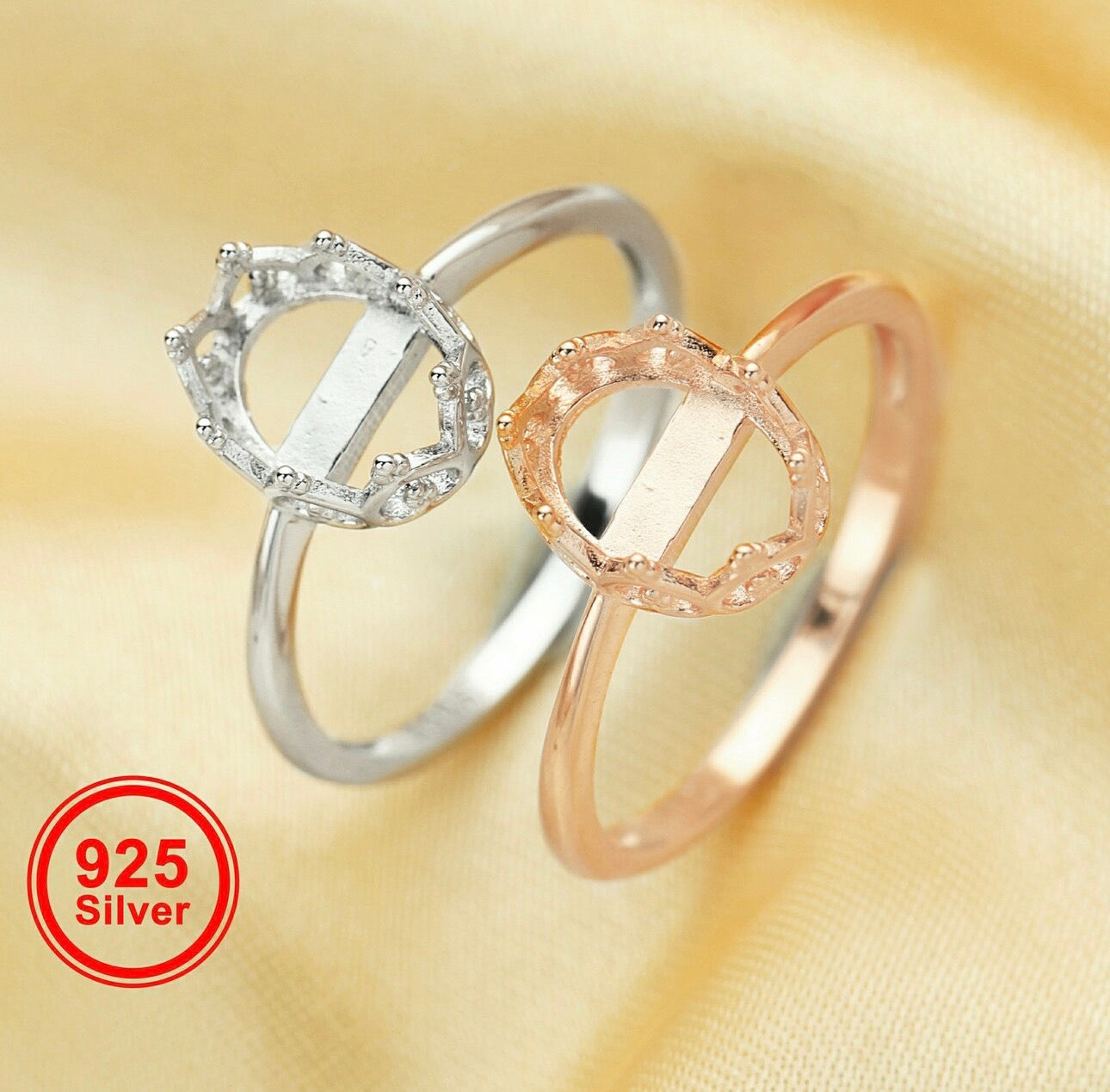 Oval Crown Keepsake Ring