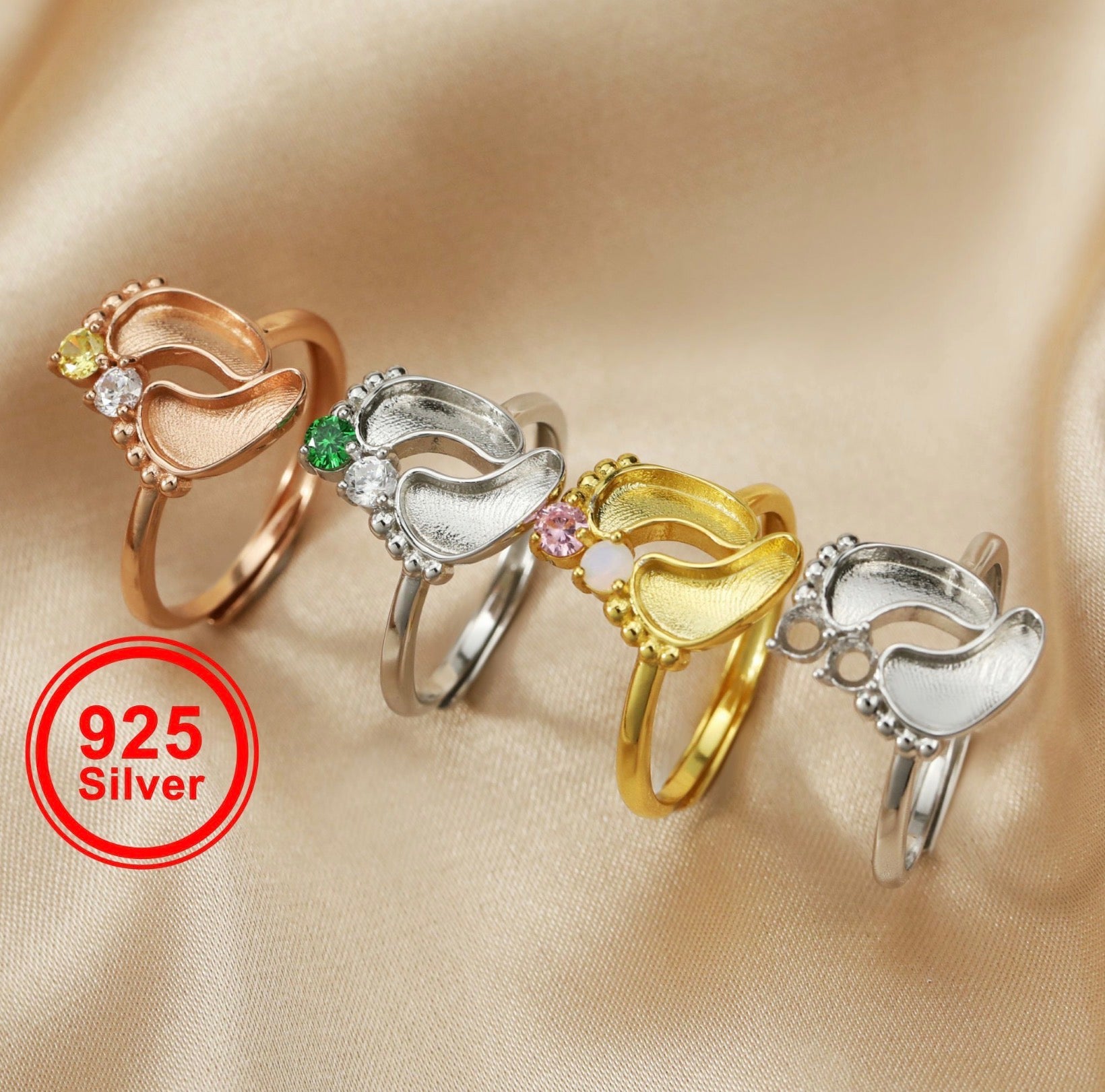 Baby Footprint Keepsake Ring