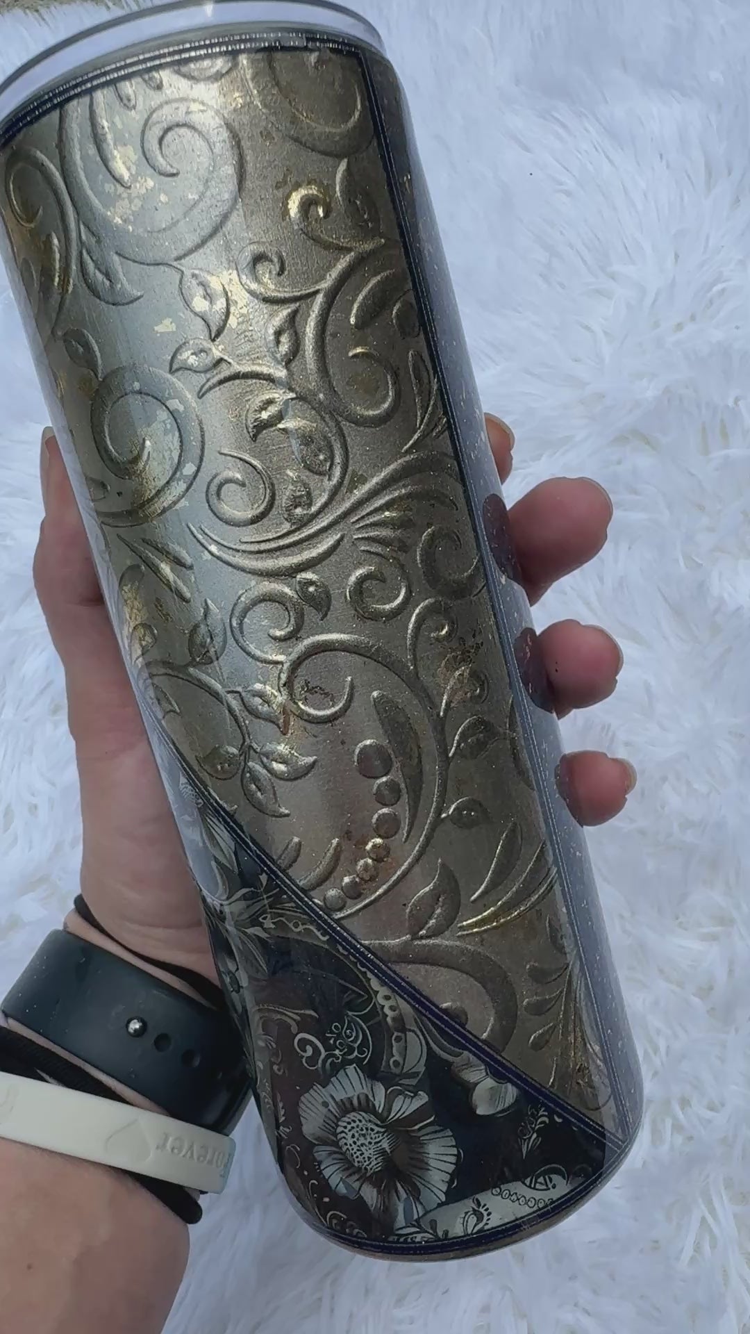 [RTS] 24oz Victorian Skulls Epoxy Tumbler